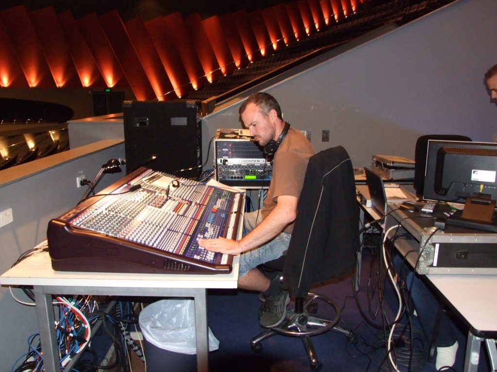 Andrew mixing on a Midas Verona